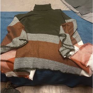 Fall color Poncho sweater new